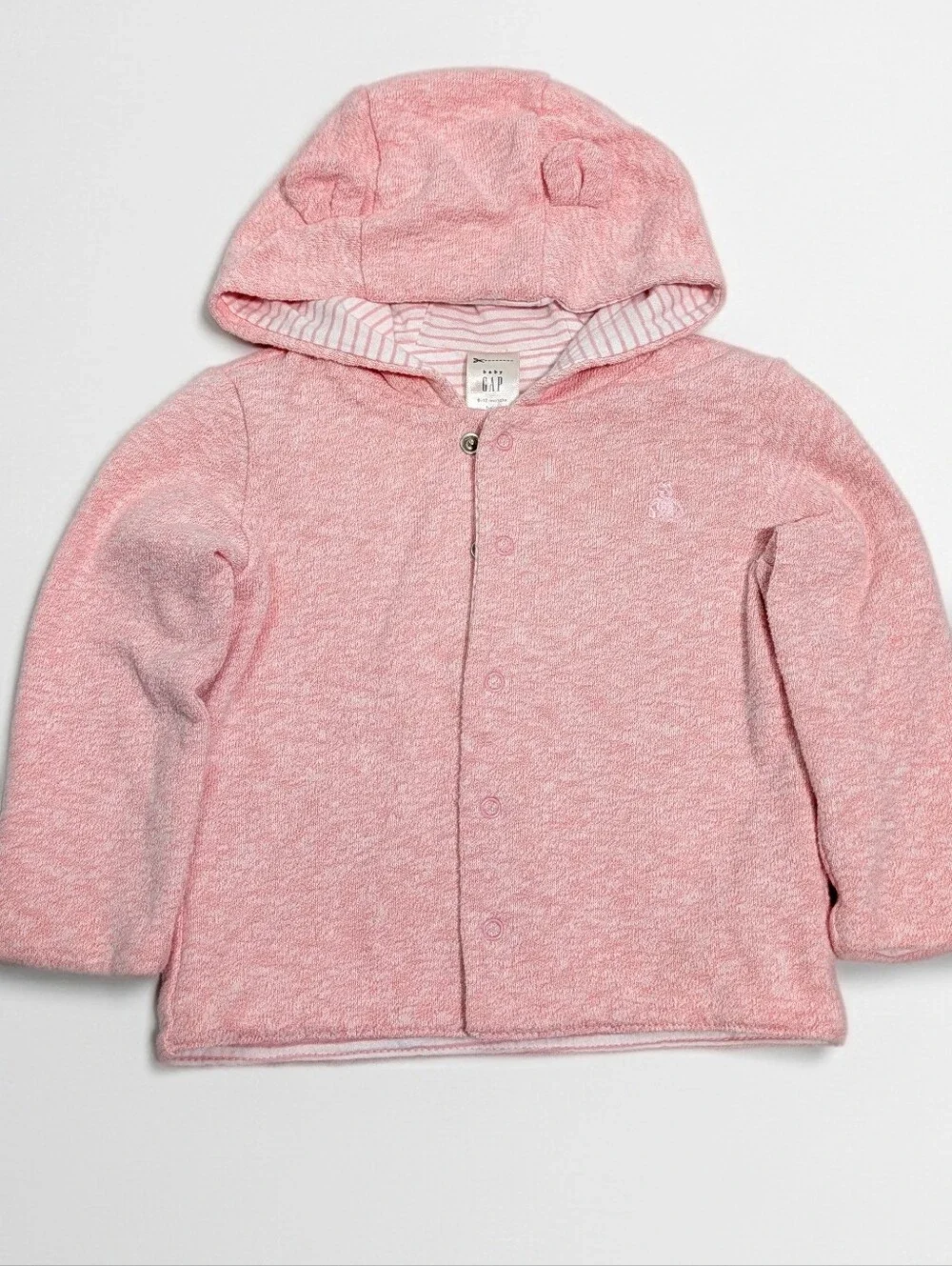 Baby Gap Pink Hooded Bear Ear Jacket 6-12M